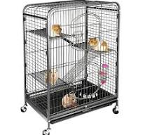 ZenStyle 37" Ferret Cage Rabbit Guinea Pig Chinchilla Rat Small Animal  House Metal Frame 4 Levels