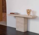 T Travertine Console table