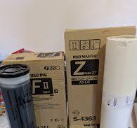 2 RISO Master Z Type 37 S-4363 (2) +2 RISO Ink F Type II Black U (2) – New  Lot
