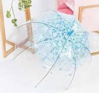 Cherry Blossoms Umbrella Cute Transparent Bubble Umbrella Clear Dome  Semi-Automatic Sunny Umbrella for Kids Girls Boys or Women Romantic  Windproof ...