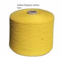 Ring Spun 1 ply Yellow Polyester Cotton Yarn, For Stitching, Count: 30