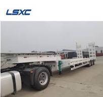 3 Axle 60 80 Ton Gooseneck Lowboy Lowbed Truck Trailer Low Bed Semi Trailer  for Sale