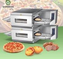 2 Deck Pizza Baking Oven Electric Bread Making Machine Bakery Gas 2 Deck 4  Trays Cake Cookie Biscuit Oven