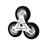 Black rubber metal core stair climbing wheels Supplier