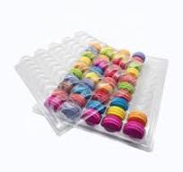 50 Slots Clear PET French Macarons Plastic Containers ...