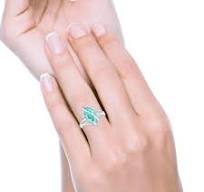 Swirl Fashion Ring Marquise Simulated Paraiba Tourmaline 925 ...