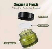 Amazon.com: 2Pcs 15ml 0.5oz Empty Glass Cosmetic Jars with ...