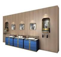 Recessed Wall Jewelry Cabinet | Wall Mounted Jewelry Display ...