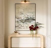 Crescent 80" Travertine Console Table