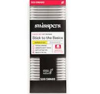 Swisspers 500ct Paper Stick, 100% Cotton Swabs, Plastic Free Packaging