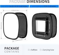 Neewer LED Light Panel Softbox for 660/530/480 LED Light - Outer 16.3'' x  6.5'', Inner 9.8'' x 8.7'', Foldable Light Diffuser with Strap Attachment  ...