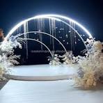 LED Wedding Stage Backdrop - Modern Lighted Aisle Decor
