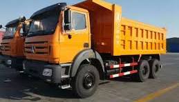 Beiben tipper truck 30ton load 10 tires 6x4 dump truck for sale