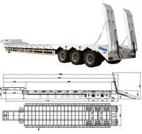 3 Axle 60 Ton Excavator Lowbed Semi Trailer for Sale - TITAN ...