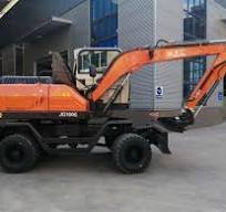 7.6 Tons Wheel Type Excavator With Material Leveling Machine ...