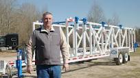 ✅ Four Reel Trailer, ✅ Tandem Axle with electric brakes, ✅ 4 reels at 62"  wide by 96" Diameter, ✅ 3 reels at 62" wide by 120" Diameter, ✅ 2.5" Reel  bar with locking collar, ✅ 15,200 lb payload ...