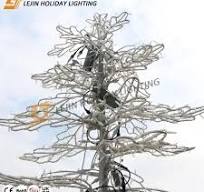 Factory custom 3D cedar tree motif lights for outdoor ...