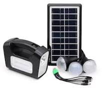 GCSOAR Mini Solar System Built in Rechargeable Maintenance-free Batteries  Solar Panel Charging or Ac Adapter Charging CE /