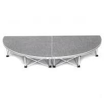 IntelliStage Lightweight 4'x8' Half-Circle Portable Stage Add-on