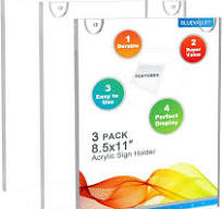 Amazon.com: BlueValley 3 Pack Acrylic Sign Holder 8.5x11 ...