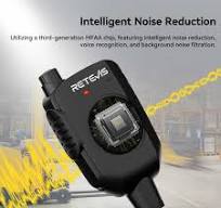 Retevis HK011 Two-way Radio Speaker Mic with AI Noise Canceling Microphone  Kewood 2Pin