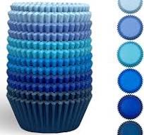300-Count 6 Solid Blue Colors Cupcake Liners: Food Grade Baking Cups for  Cupcake Wrapping and Baking(Standard Size)