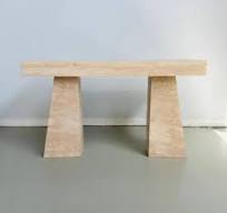 Travertine Console Table