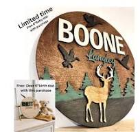 Custom Woodland Nursery Name Sign | 3D Deer Decor, Baby ...