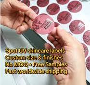 Custom Spot UV Skincare Labels