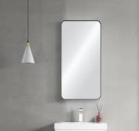 Metal Framed Mirrors FM2 - 18 Inch / Matte Black