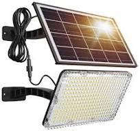 JACKYLED 1000 Lumens 299 LED Solar Lights Outdoor Bright Solar Dusk to Dawn  Light with 4000mAh Battery, IP65 Waterproof Outdoor Solar Powered Security  ...
