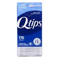 Q-tips Cotton Swabs, 100% Cotton, Durable Paper Stick, Multi-Purpose, 170  Count- Pack of 2