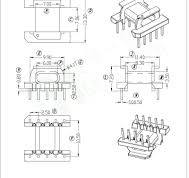 Bobbins | Horizontal Bobbin EPC13 Transformer Bobbin With 5+ ...