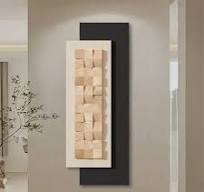 East Urban Home Modern 3D Solid wood and Sandstone Wall ...