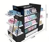 Elegant Cosmetic Beauty Shop Counter Perfume Display Cabinet Customized  Glass Display Showcase for Cosmetic