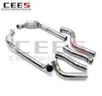 cees Tuning Exhaust Downpipe with Heat Shield for Mercedes-Benz AMG C63  W204 stainless steel Exhaust Header Insulated Downpipe