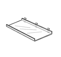 Acrylic Gridwall Shelf w/ Lip - 24"W