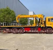 Dongfeng 12-Ton Flatbed Tow Truck with Crane / Crane Tow ...