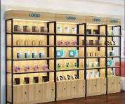 MS Movable Unit Cosmetic Shop Display Rack and Counter, For Supermarket