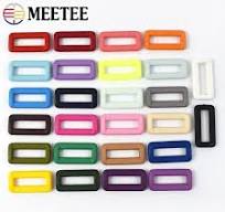 20/50Pcs Meetee 15/20/25/30mm Plastic Square O Ring Buckles Bag Strap  Connector Hook Webbing Adjust Belt Buckle Sewing Accessory