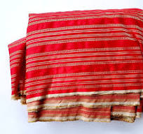 STUNNING Royal Red and Gold Neoclassical Upholstery Fabric - 13.9 Yards