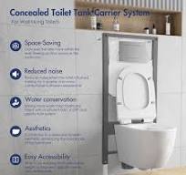 Eridanus Vermont In-Wall Toilet Carrier System 0.8/1.6 GPF Dual Flush  Wall-Hung Toilet Tank with Gravity Fed Technology in Black ERI-WT400