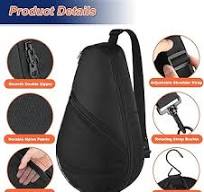 Cosmos Padel Rackets Bag Paddle Tennis Sling Backpack Padel Racquets Balls  Storage Bag Man Women Padel Equipment Carrying Bag with Mesh Pocket for 2  ...