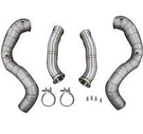 Mercedes Benz C63 AMG W205 2015+ Cat Less Downpipes With Heat Shield