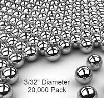 20,000 3/32" Inch G25 Precision Chromium Chrome Steel Bearing Balls AISI  52100