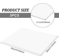 5 Pcs 1mm PVC Foam Sheet White Plastic Sheet 11.8x15.7 Inch Lightweight  Rigid Foam Expanded PVC Sheet for Crafts DIY Making Screen Printing and Art  ...