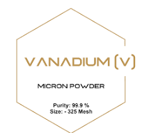 Vanadium (V) Micron Powder, Purity: 99.9 %, Size: -325 mesh - Nanographenex