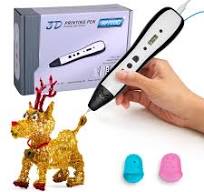 Kretrum 3D Pen for Kids | 3D Printing Pen with LCD Display | 3D Painting  Pen with 1.75mm PLA Filament, Fingerstall, Pen Holder, Stencil Book,  Charger| ...