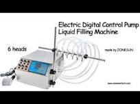 How to use the Electric Digital Control Pump Liquid Filling Machine with 6  heads