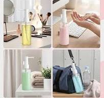 Refillable Plastic Clear Flat Pumps Lotion Cream Cleansing Oil Dispenser  Bottle Travel Bottles Pump Bottle Make Up Cosmetic Container Holder Pack of  3 ...
